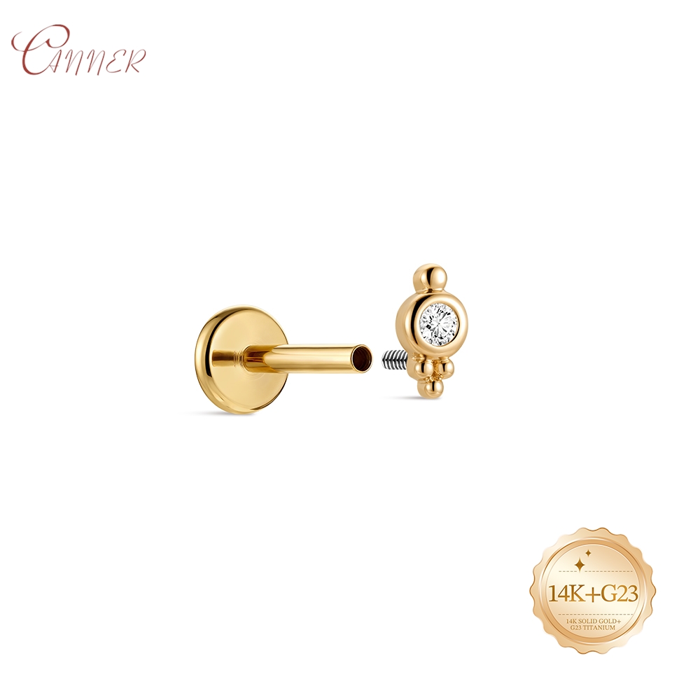 CANNER 14K Solid Gold internal - огляд і ціна Body Jewelry Earrings